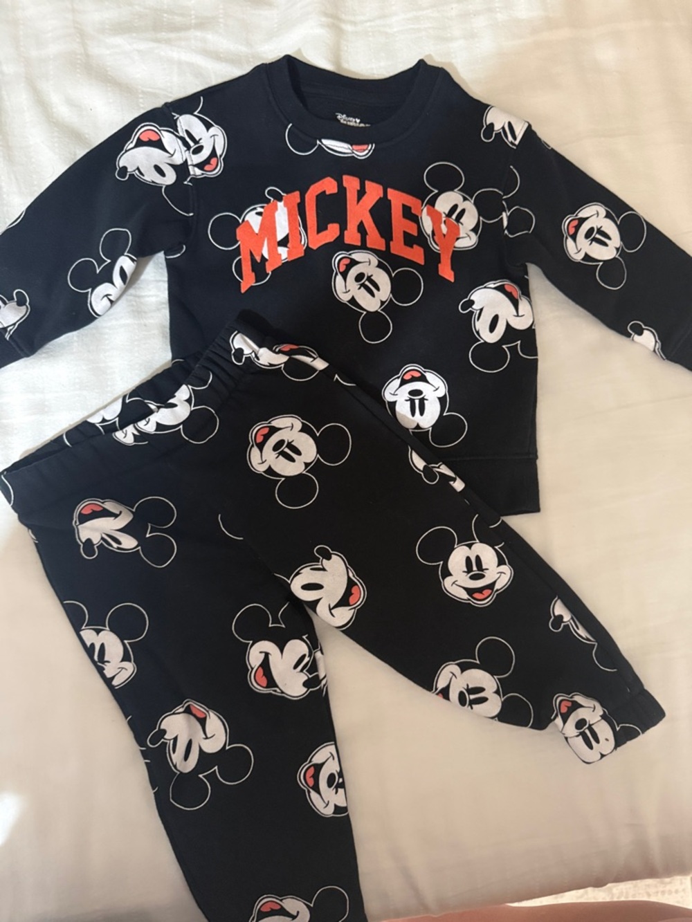 Mickey Mouse Black Kids Sweatshirt & Joggers Set